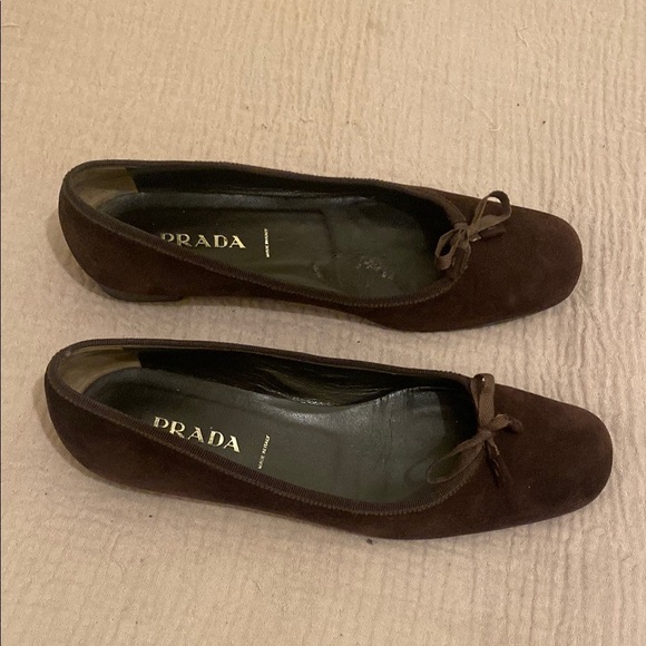 Prada Women's Dark Brown Suede Loafers - Picture 3 of 11